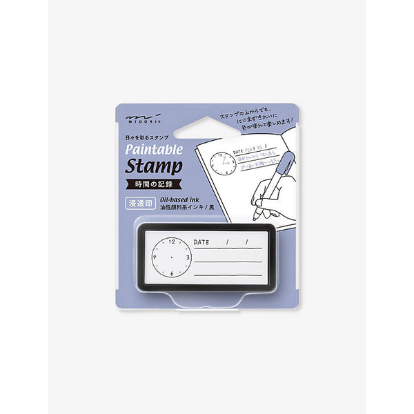 Midori Keep Track Of Time pre-inked printable stamp