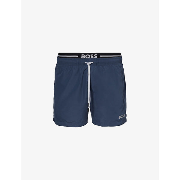  Boss Logo-print regular-fit recycled-polyester swim shorts