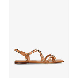  Valentino Garavani Rockstud embellished flat leather sandals