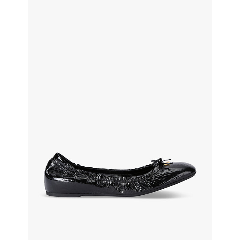  Valentino Garavani VLogo Signature patent-leather ballet flats