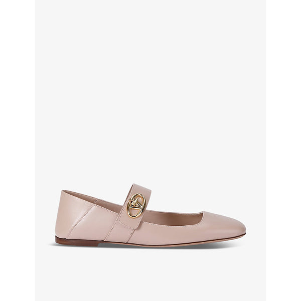  Valentino Garavani VLogo Locker branded-buckle leather pumps