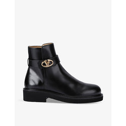  Valentino Garavani Vlogo Locker leather ankle boots