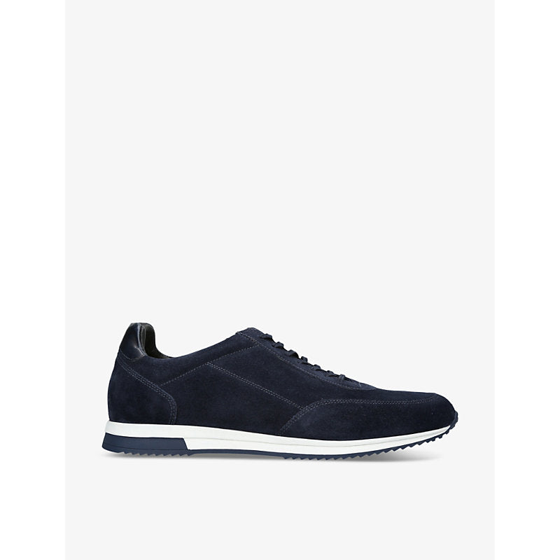 Loake Bannister panelled suede low-top trainers