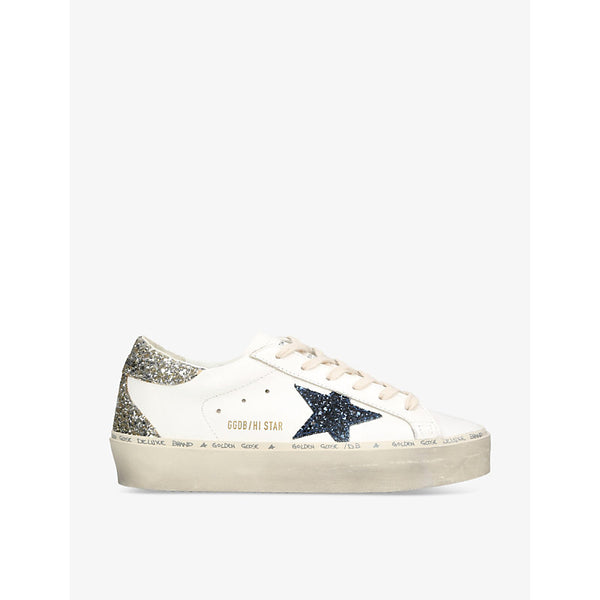 Golden Goose Hi Star 11339 glitter-embellished leather low-top trainers