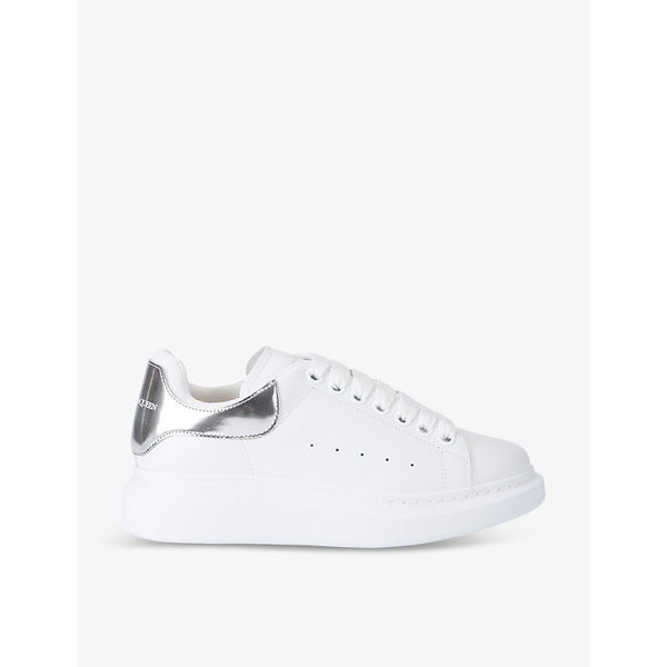 Alexander Mcqueen Women's Oversized leather low-top trainers