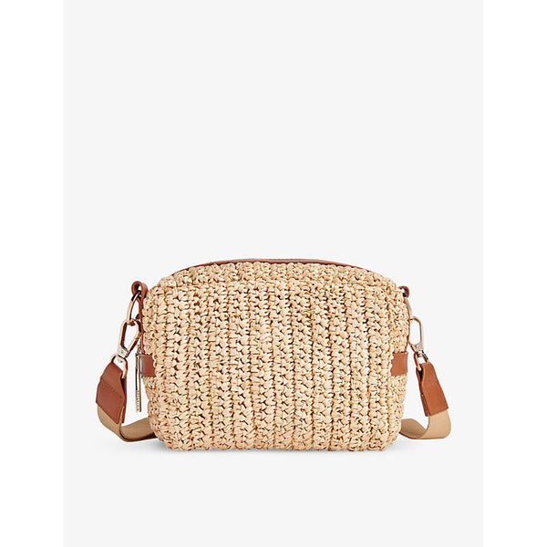 Whistles Bibi straw cross-body bag