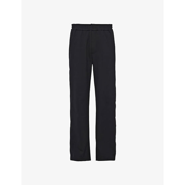 Prada Contrast-stripe straight-leg cotton-fleece and recycled-nylon jogging bottoms | PRADA