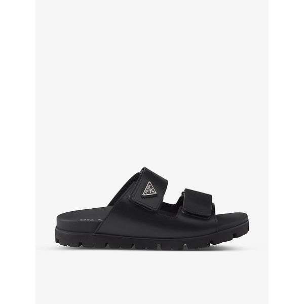 Prada Logo-plaque leather sandals