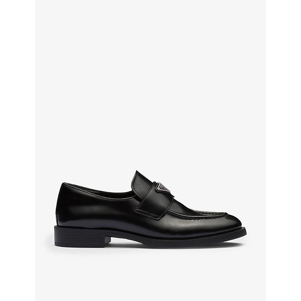  Prada Logo-plaque leather loafers