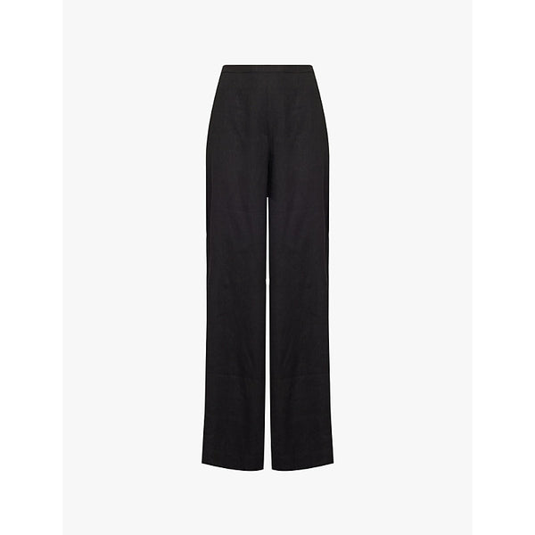  Sir Dorian wide-leg high-rise linen-blend trousers