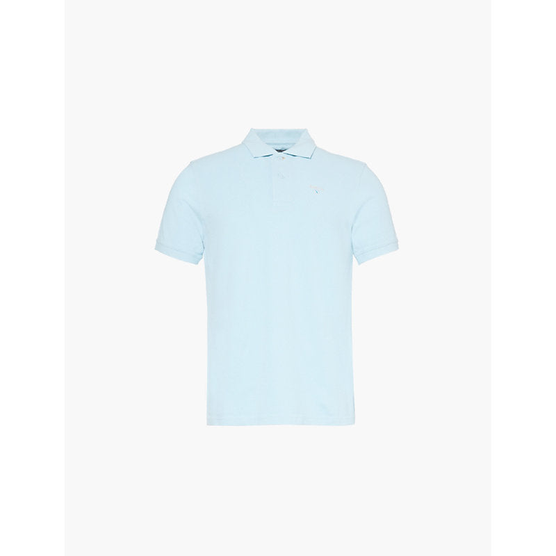  Barbour Brand-embroidered regular-fit cotton-piqué polo shirt