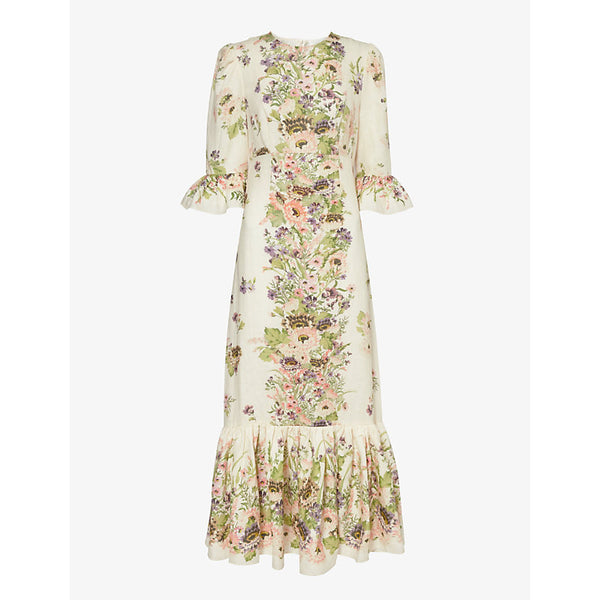  Zimmermann Halliday floral-print linen maxi dress