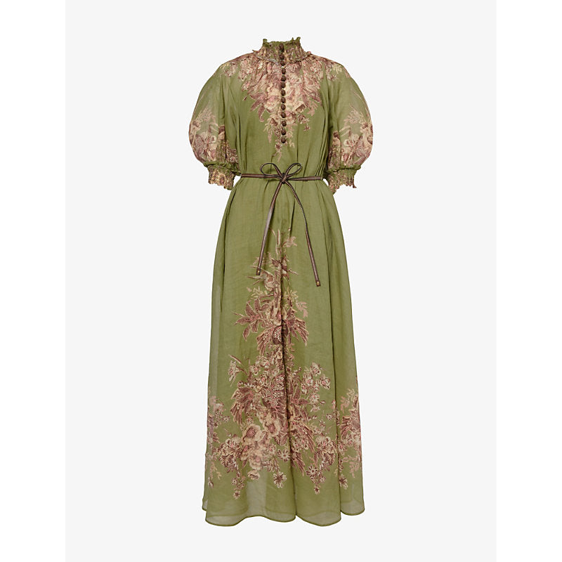  Zimmermann Ottie floral-print ramie maxi dress