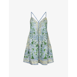  Zimmermann Ottie paisley-print linen mini dress