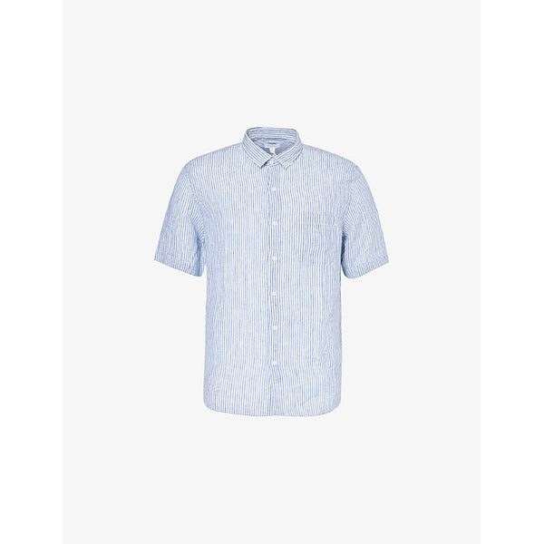  Sunspel Relaxed-fit short-sleeve linen shirt