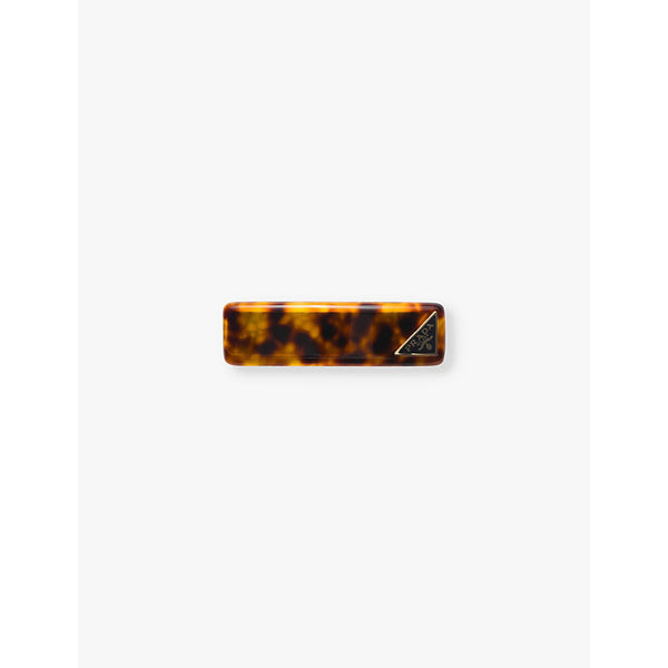 Prada Branded tortoiseshell-pattern metal hairclip