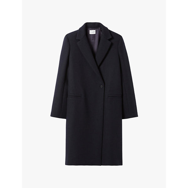 Claudie Pierlot Double-breasted notch-lapel wool-blend coat