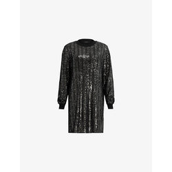 Allsaints Solstice long-sleeve sequin woven mini dress | ALLSAINTS