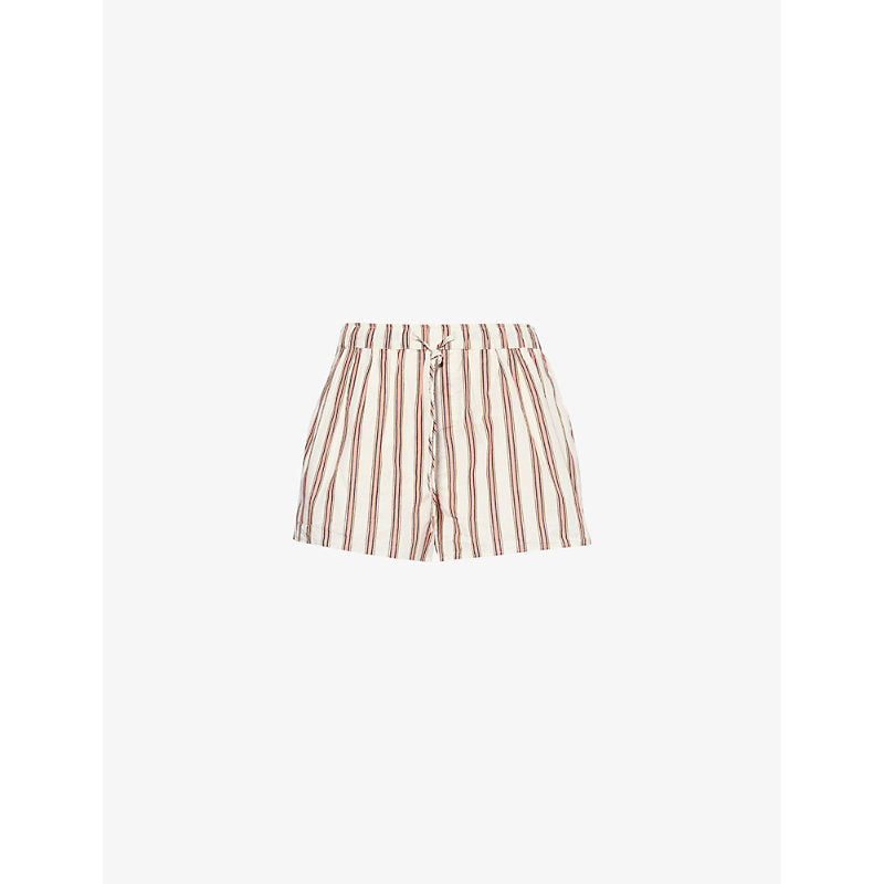  Paige Lure striped cotton shorts