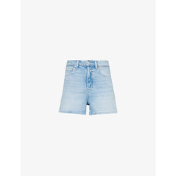  Paige Dani high-rise denim-blend shorts