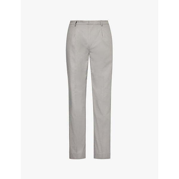  Paige Shultz straight-leg mid-rise cotton-blend trousers