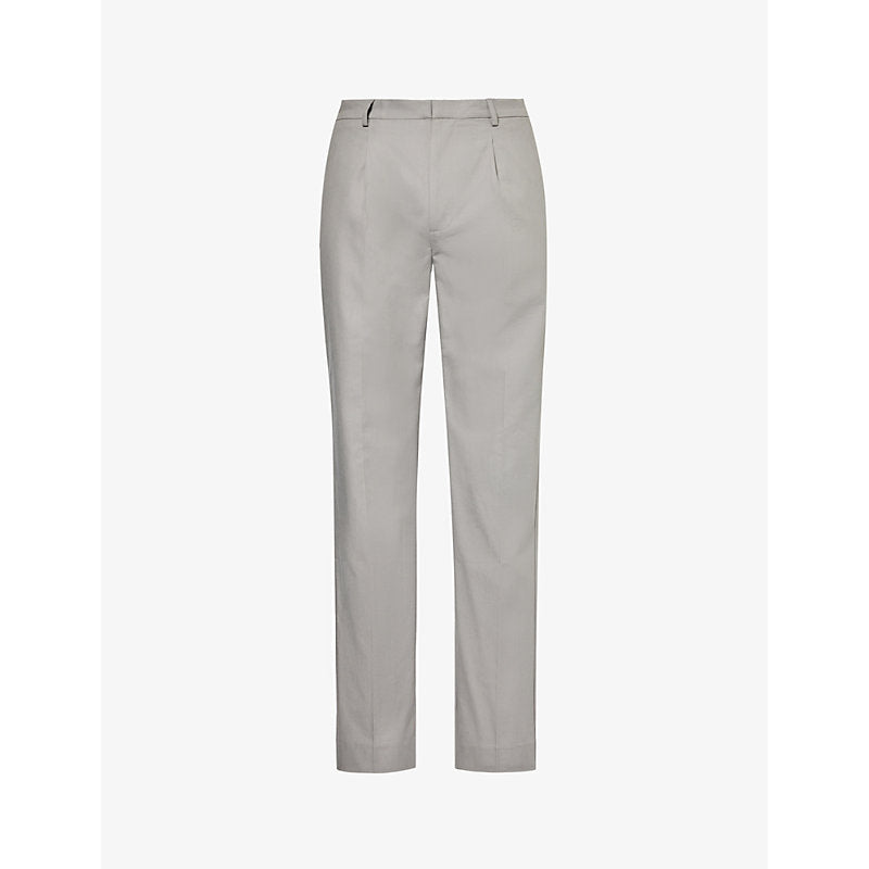  Paige Shultz straight-leg mid-rise cotton-blend trousers