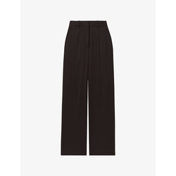  Reiss Evelyn wide-leg high-rise stretch-wool trousers