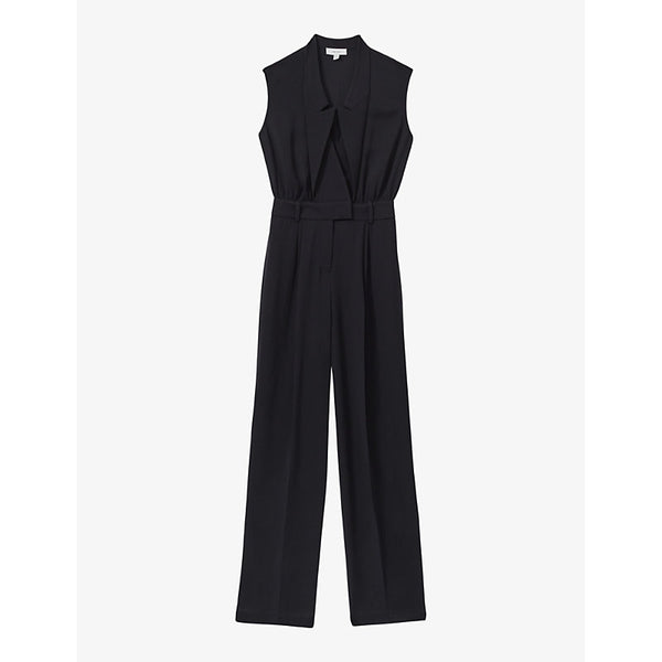 Reiss Sara tux pleated woven jumpsuit