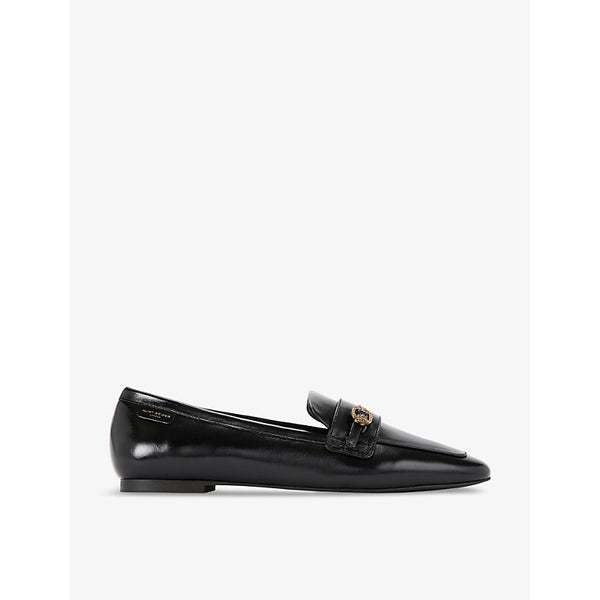 Kurt Geiger London Mayfair slim buckle-embellished patent-leather loafers