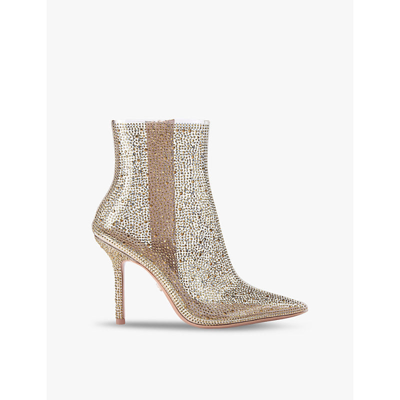 Carvela Lovebird Vinyl crystal-embellished heeled ankle boots