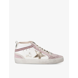 Golden Goose Midstar 82664 contrast-panel suede mid-top trainers