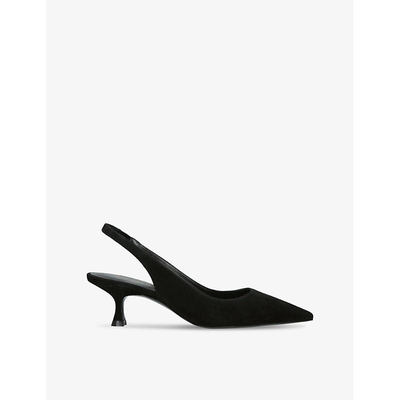 Stuart Weitzman Naomi sling-back suede heeled courts