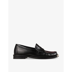 Sandro Embroidered slip-on leather loafers