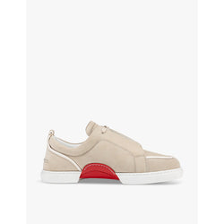 Christian Louboutin Jimmy Flat contrast-panel suede low-top trainers