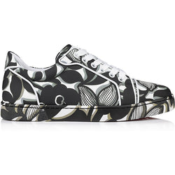 Christian Louboutin Vieira Petunia-print calf-leather low-top trainers