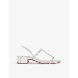 Christian Louboutin Simple Queenie 25 crystal-embellished heeled sandals