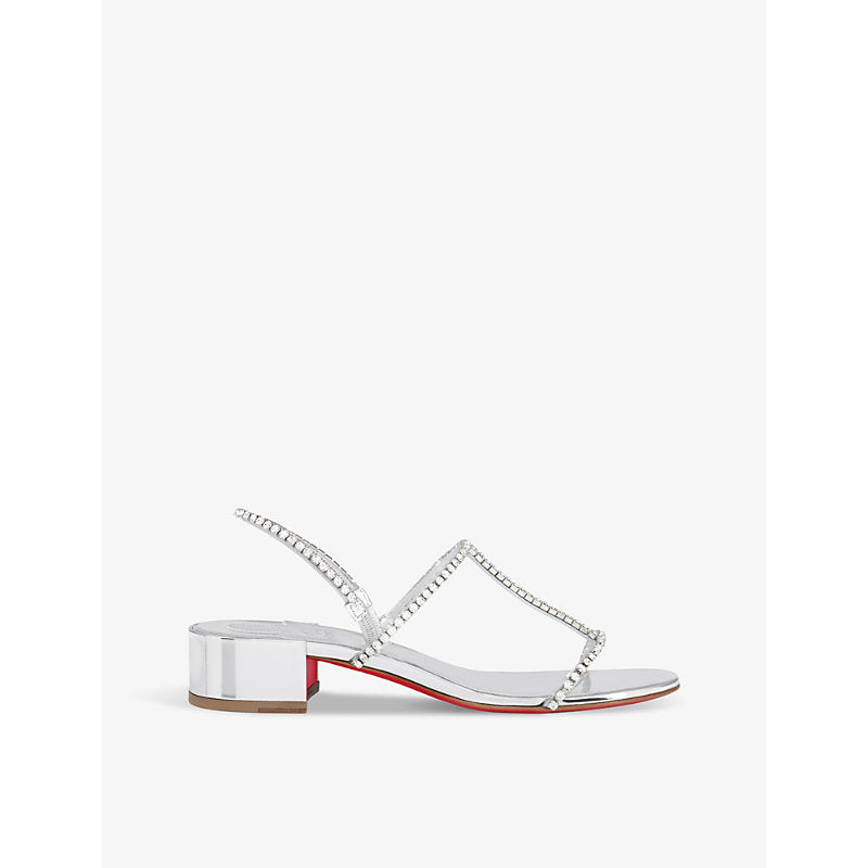 Christian Louboutin Simple Queenie 25 crystal-embellished heeled sandals