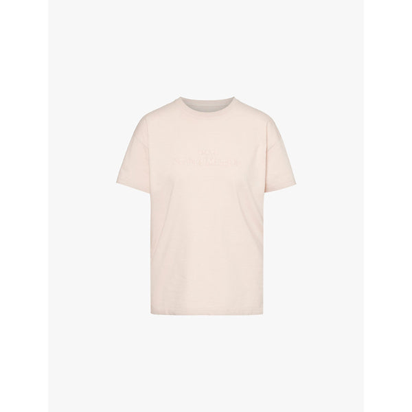  Maison Margiela Brand-embroidery round-neck cotton-jersey T-shirt