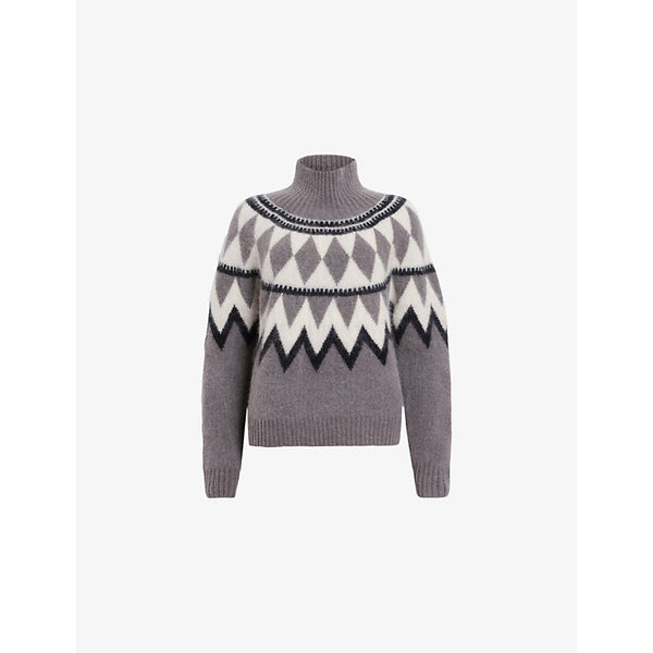 Allsaints Tara funnel neck knitted jumper