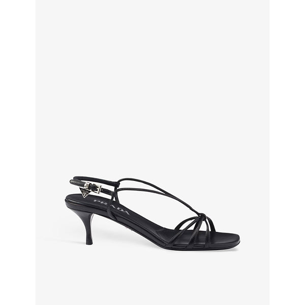 Prada Square-toe strap leather sandals