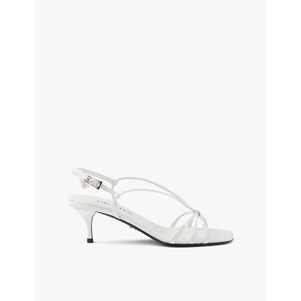 Prada Square-toe strap leather sandals