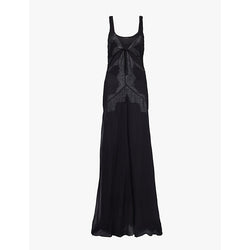 Christopher Esber Lace-embroidery removable-top silk maxi dress | CHRISTOPHER ESBER