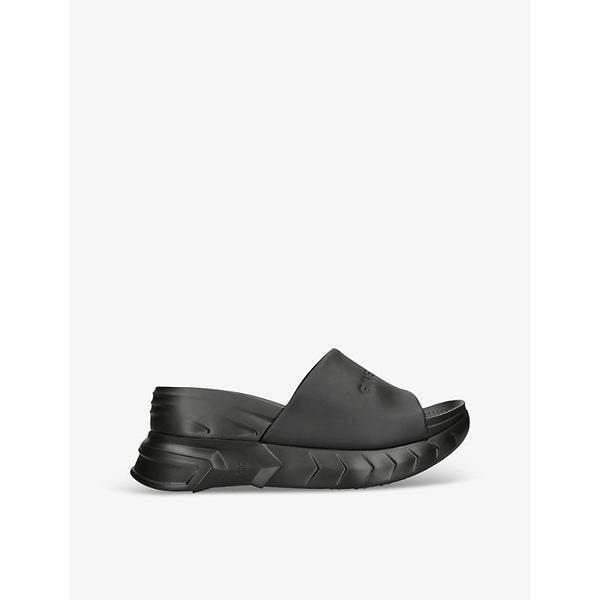 Givenchy Marshmallow logo-debossed low leather wedges | Givenchy