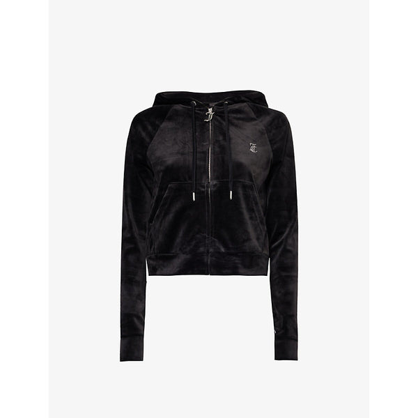  Juicy Couture Madison rhinestone-embellished velour hoody