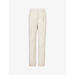  Reformation Alex wide-leg mid-rise linen trousers