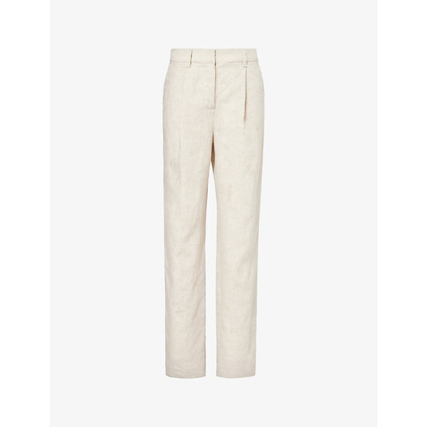  Reformation Alex wide-leg mid-rise linen trousers