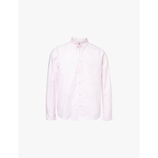  Apc Greg striped cotton-poplin shirt