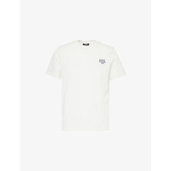  Apc Logo-embroidered relaxed-fit cotton-jersey T-shirt