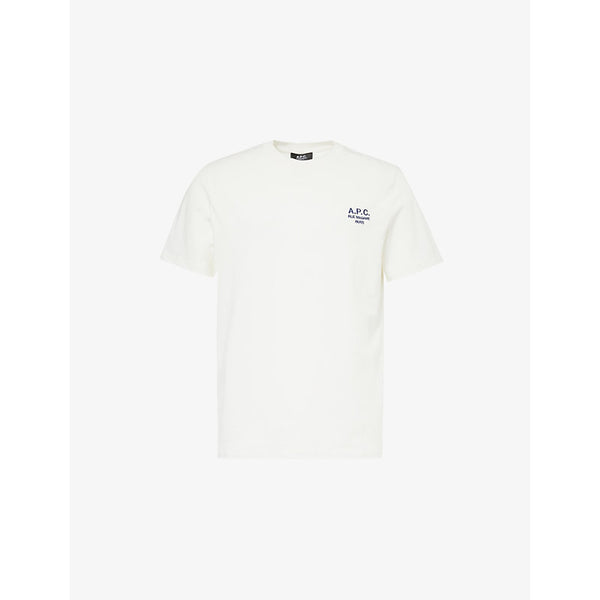  Apc Logo-embroidered relaxed-fit cotton-jersey T-shirt