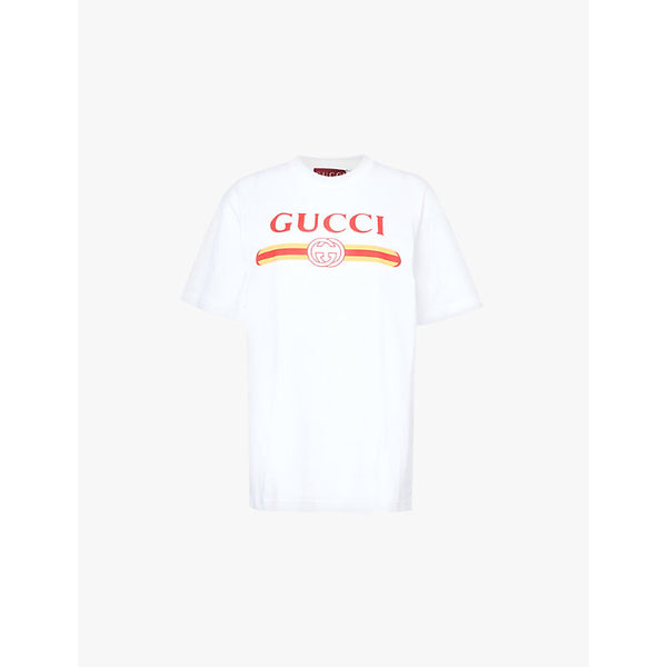  Gucci Ancora logo-print cotton-jersey T-shirt